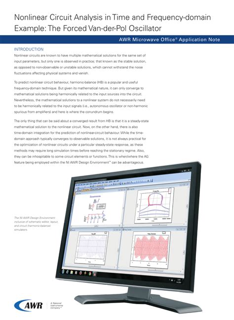 PDF Nonlinear Circuit Analysis In Time And Frequency Domain Example