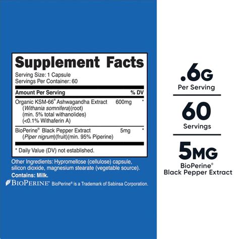 Nutricost KSM 66 600mg 60 Capsules RIGHTDOSESUPPLEMENT