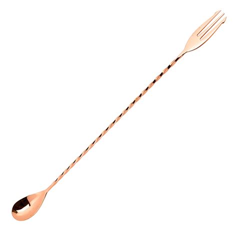 32cm Copper Plated Trident Bar Spoon At