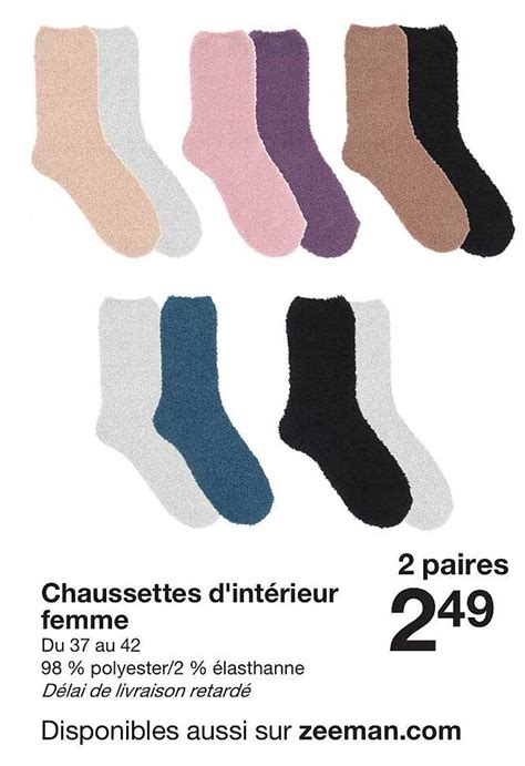 Promo Chaussettes D Int Rieur Femme Chez Zeeman Icatalogue Fr