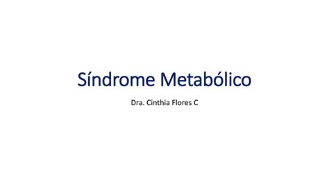 Síndrome Metabólico Pptx