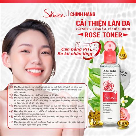 N C Hoa H Ng Toner Skinze Acne Oil Control Cho Da D U M N L M D U Da