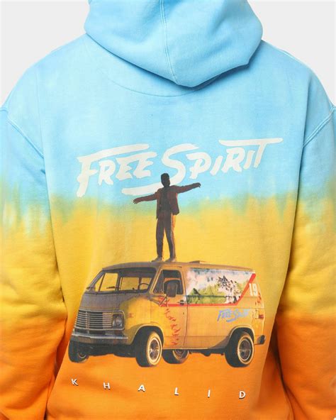 Khalid Merch Free Spirit Gradient Logo Hood Multi-Coloured/Black ...