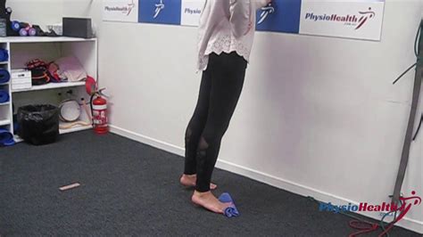 Calf Raise With Towel Under Toes Youtube