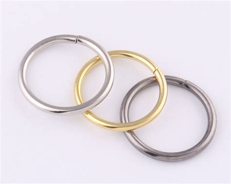 25mm Metal O Rings Welded Loop Silver Round Strap Ring Etsy