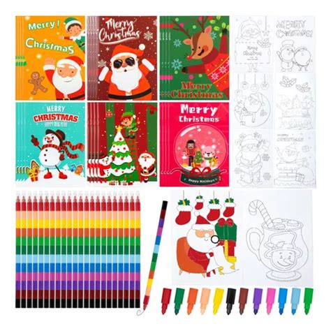 Locatal Libros Para Colorear Navide Os Con Crayones Apila Meses