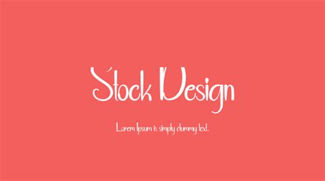 Stock Design Font : Download Free for Desktop & Webfont