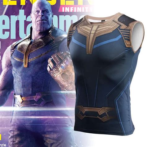 2018 Avengers Infinity War Thanos T Shirt Cosplay Coatume Thanos