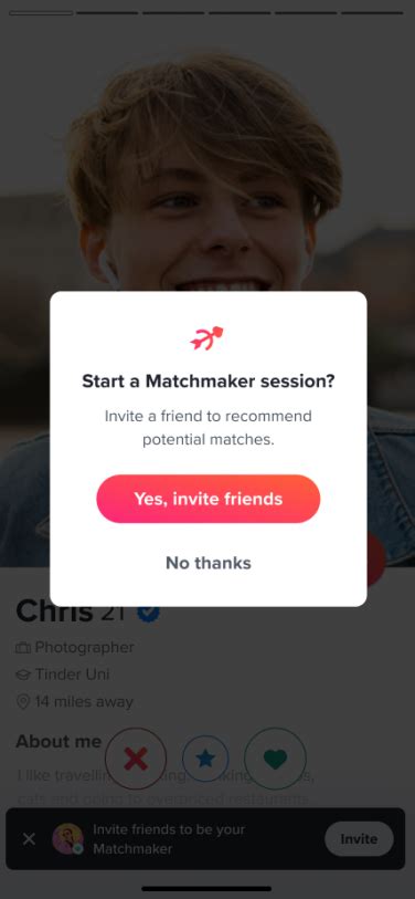 La nouvelle fonctionnalité Matchmaker de Tinder permet aux amis et à la