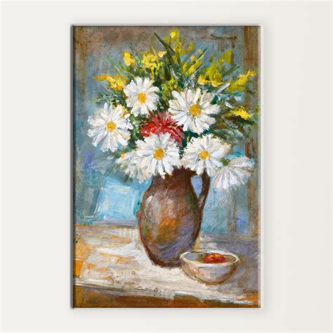 Still Life With Daisies By Sandor Bortnyik Mur Gallery