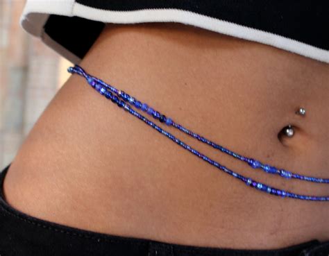 Island Fever Double Strand Waist Beads Royal Waistbeads