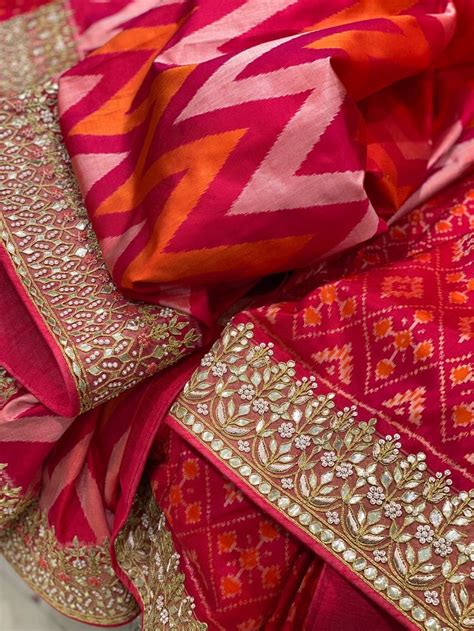 Handloom Patola With Gotapatti Saree Design Patterns Simple Saree