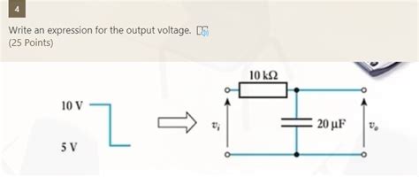 Solved Write An Expression For The Output Voltage M 25 Chegg