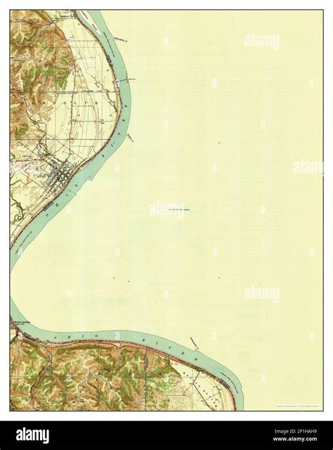 Rising Sun Indiana Map 1943 124000 United States Of America By