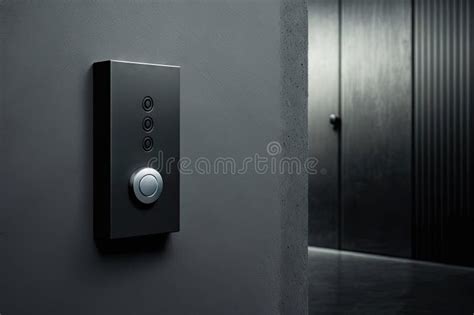 Doorbell With View Of Front Door On Sleek And Minimalistic Black Or