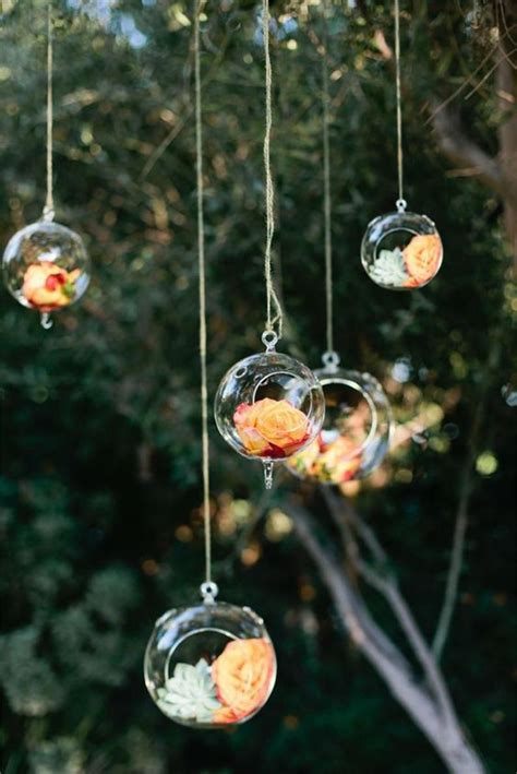 Hanging Glass Orbs Hanging Glass Globe Terrariums Etsy Floral Wedding Decorations