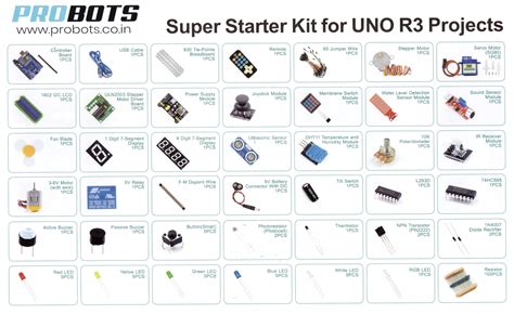 Probots Arduino Uno R3 Super Starter Programming Educational Kit Buy