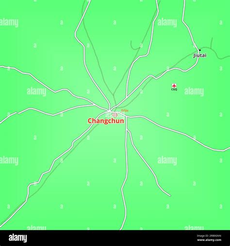 Map of Changchun City in China Stock Photo - Alamy