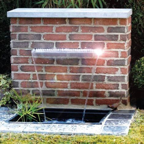 Cascade Niagara De Jardin Cm Acier Inox Et Clairage Led Ubbink