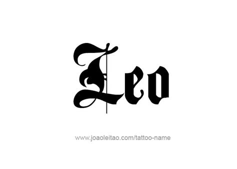 Leo Horoscope Name Tattoo Designs