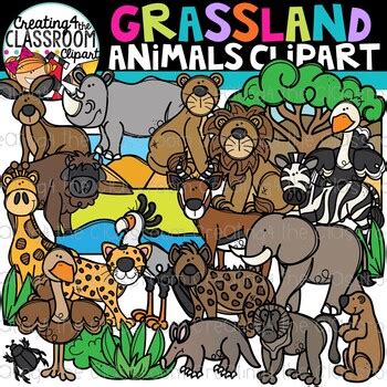 Savanna Animals Clipart Cartoon