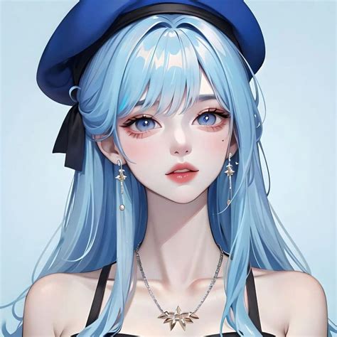 Pin By 庭庭 On 1🍭personal Taste🍭 Pretty Anime Girl Anime Blue Hair Digital Art Girl