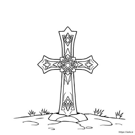 Maltese Cross Coloring Page