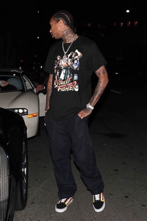 Tyga Out At Dinner On Looklive Mens Outfit Inspiration Tyga Style