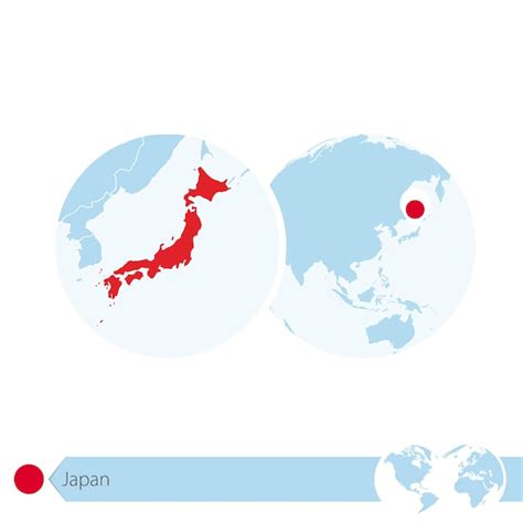 Jap O No Globo Do Mundo Bandeira E Mapa Regional Do Jap O