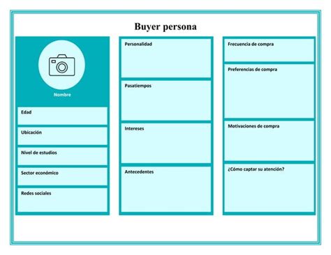 Buyer Persona Para Editar En Word Docx