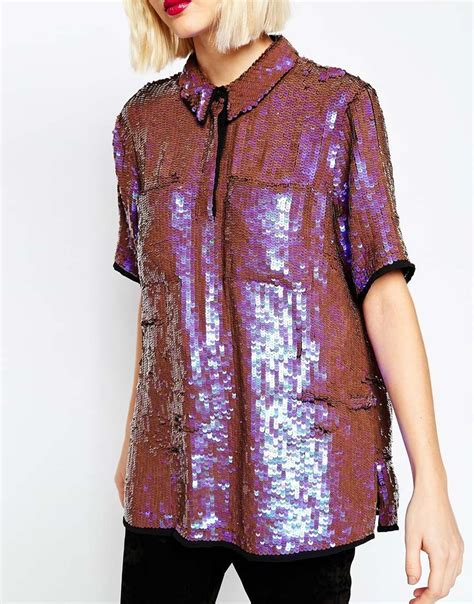 Chemise En Sequins Asos Pickture