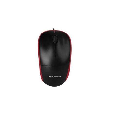 Mouse Óptico Usb Office Notebook 1000dpi Preto Vermelho Chinamate