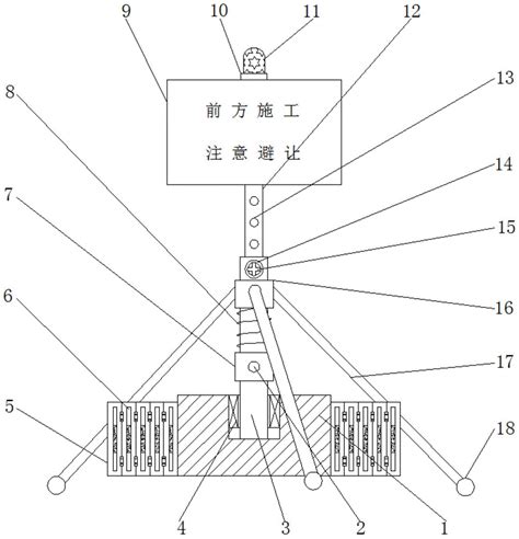 一种建筑工程用夜间施工安全警示装置的制作方法