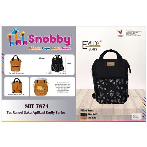 Jual Tas Ransel Bayi Snobby Saku Aplikasi SBT7874 Emily Series Shopee