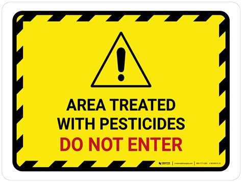 Area Treated With Pesticides Do Not Enter Landscape - Wall Sign