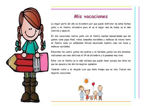 Texto Mis Vacaciones Ppt