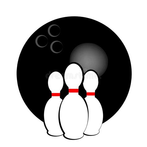 Bowling Symbol Isolated On White Background Stock Vector Illustration