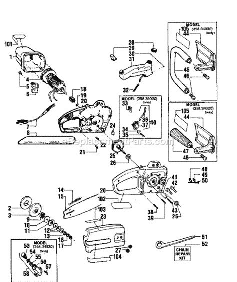 Craftsman 20 Chainsaw Parts Diagram