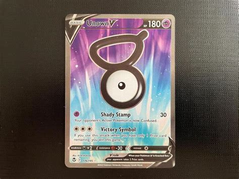 Pokémon karta Unown V 176 Silver Tempest Aukro