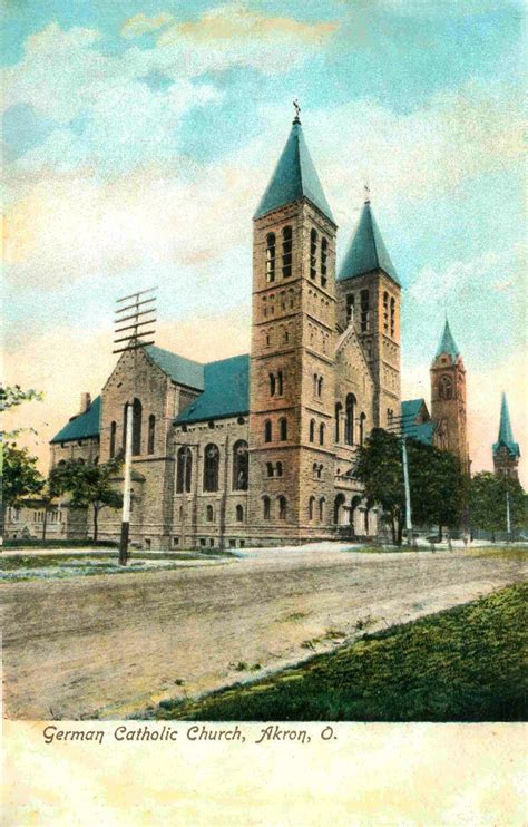 St Bernard German Church Akron Postcards