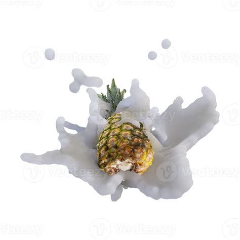 Realistic 3D Render Of Pineapple Fruit Best For Commercial And Design