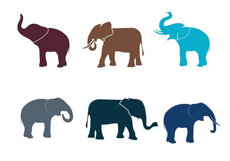 Elephant Silhouette Isolated Vector 126618 Vector Art at Vecteezy