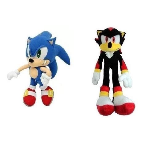 Bonecos Pel Cia Sonic E Shadow Cm Unissex Antial Rgico Submarino