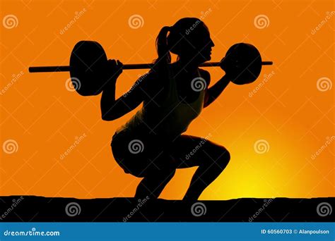 Silhouete Of Woman Deep Squat Stock Image Image Of Sports Caucasian