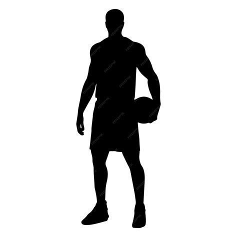 Premium Vector | Basketball silhouette vector isolated black on white ...