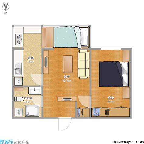 40平米一室一厅户型图一室装修一室一厅一卫户型图第5页大山谷图库