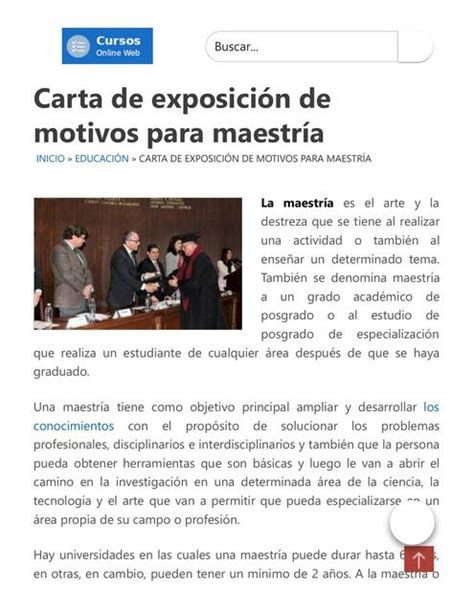 Carta de exposición de motivos para maestría cartasymodelos22 uDocz