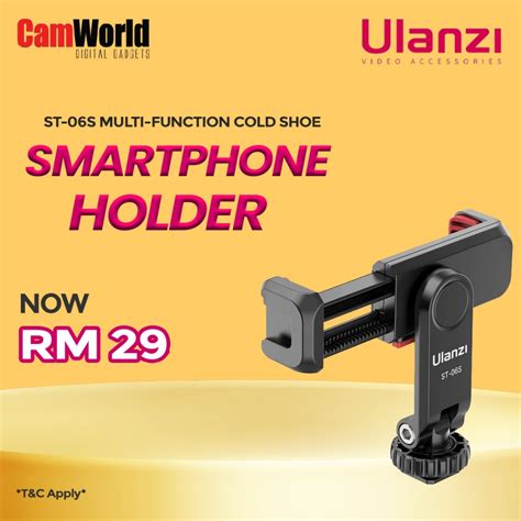 ULANZI ST 06S Multi Function Cold Shoe Smartphone Holder Shopee Malaysia