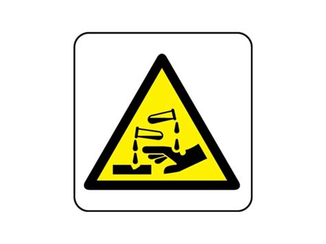 Corrosive Symbol Sign Hazard Signs Safe Industrial