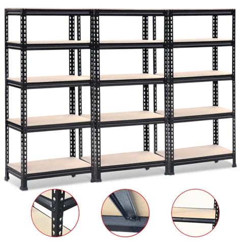 Heavy Duty 5 Layer Boltless Storage Rack Rivet Shelving Steel Shelves